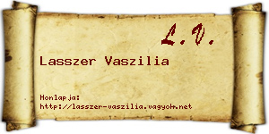 Lasszer Vaszilia névjegykártya